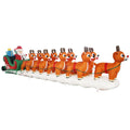 7m 10m Long Outdoor Yard Decoration Giant Inflatable Santa Claus Reindeer Santa Deer Sled Snow Sledge Sleigh Air Blower Included