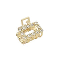 Flytop HC83304 Korean Small Pearl Rhinestone Geometric Cute Mini Zinc Alloy Gold Hair Claw Clips European American Style