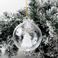 Hot Sale Transparent Glass Ball Inside with Christmas Tree Creative Christmas Decorations Tree Pendant Eco-friendly