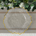 13-Inch Charger Plates Clear Heavy Duty Chargers for Elegant Dining Ideal for Weddings and Formal Events