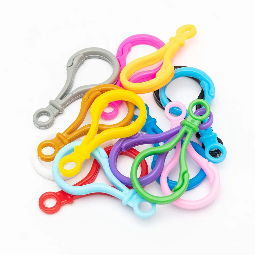 Hard Plastic Clips Lobster Claw Hooks Mixed Backpack Clasp Hook for Keychain Ring Keyring Toy Chain Clasp
