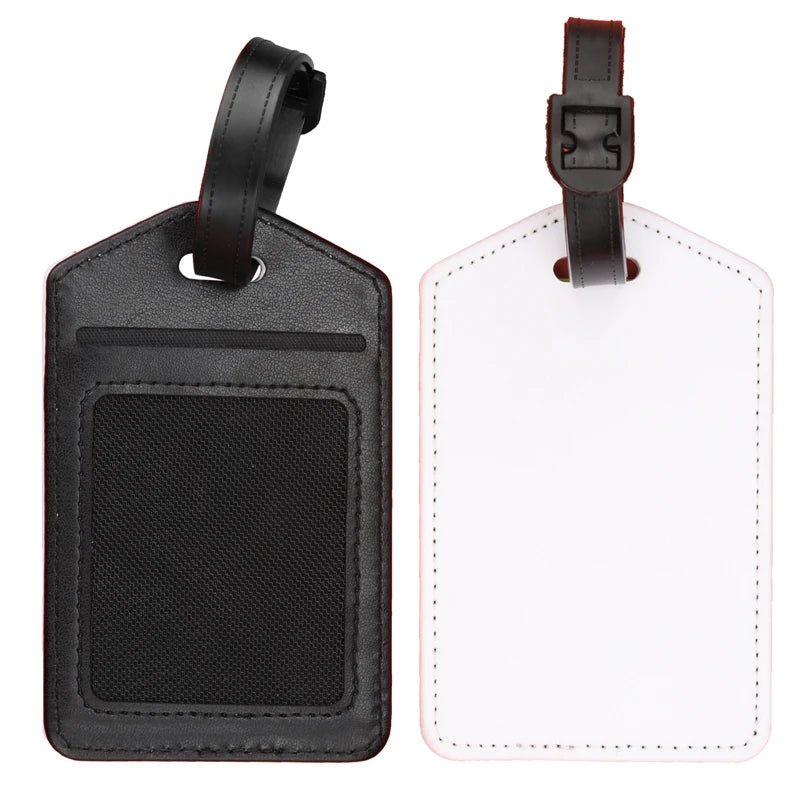 China Fast Delivery PU Holder ID Card Sublimation Blank Luggage Tag Sublimation Funny Luggage Tags
