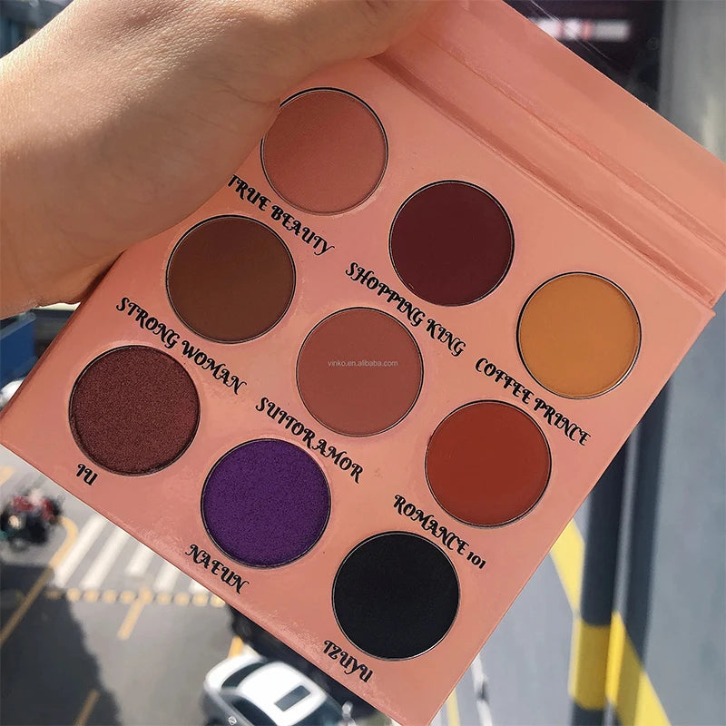 9 Color High Pigment Empty Custom Private Label Eyeshadow Palette