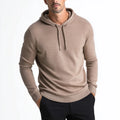 Men Alpaca Blend Soft Knit Breathable Anti-Wrinkle Pullover Hoodie | Lightweight Premium Winter Wear