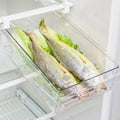 Modern Plastic Refrigerator Organizer Storage Box PET Foldable Egg Storage Grids Rectangle Shape Fresh Style Food Storage