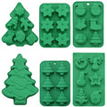 HY Christmas Silicone Molds Large Size Xmas Baking Mold for Mini Cakes