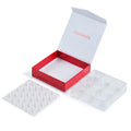 Custom Small Luxury Wedding Coated Paper Magnetic Closure Rigid Box Divider Handmade Plastic Lined Gold Foil Box