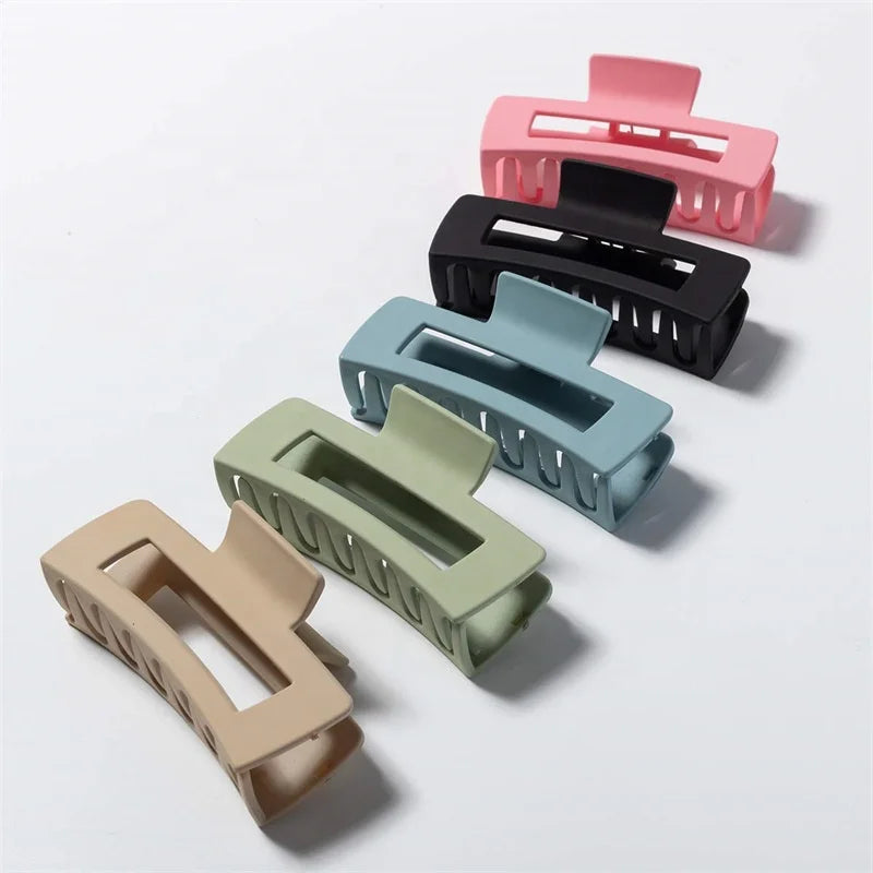 11cm Jumbo Mat Hair Claws Clip Accessories Women Solid Color Plastic extra Large Rectangle Matte Hair Claw Clips for Thick Hair