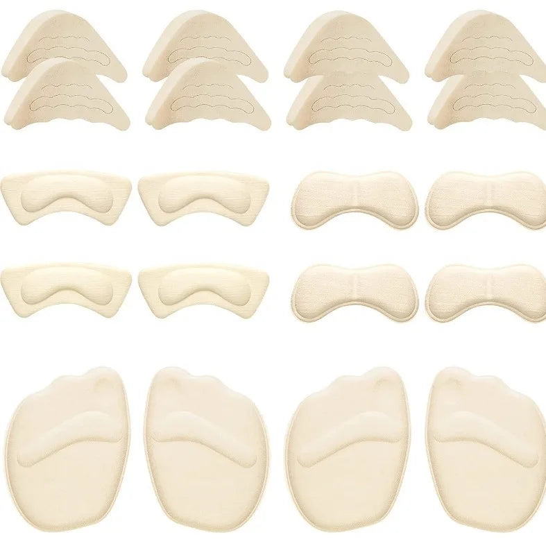 Melenlt Adjustable EVA Anti Wear Heel Patch and Forefoot Pad Set 10 Pairs for High Heels Shoes