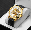Winner Skeleton Watch for Men Luxury Waterproof Mechanical Watches Mens Luminous Relojes Hombre Man Clock Custom logo Wristwatch