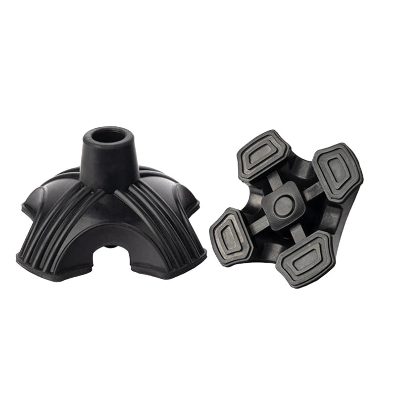 16-19-22mm Anti-Slip Armrest Crutch Tips Four-Legged Crutch Feet Cover with Rubber Pad Underarm Furniture Pads Accessories