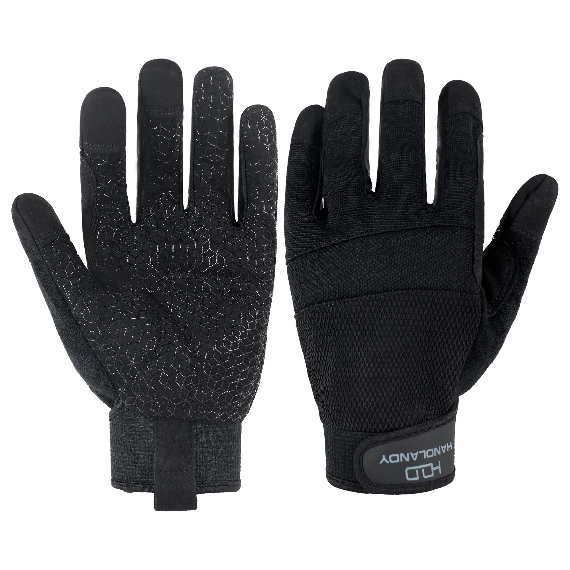 PRI Microfiber Silicone Coating Working Gloves Stock Anti-Slip Touchscreen Industrial Machinist Gloves