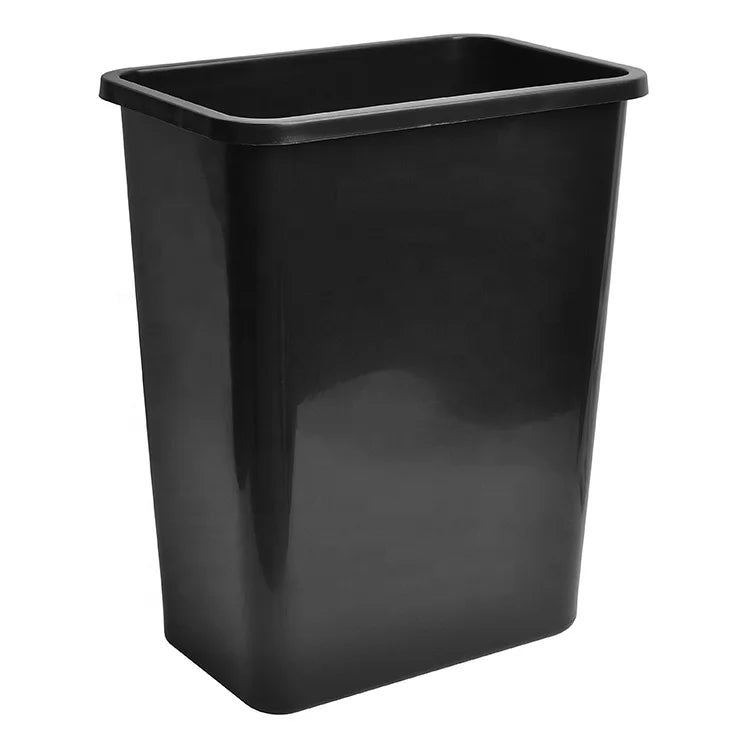 30L Flame Retardant Plastic Wastebasket for Living Room Bedroom Commercial Hotel Trash Can Dustbin Without Lid
