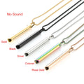 2023 Stainless Steel Breathwork Tool Calming Relief Meditation Stress Anxiety Relief Mindful Breathing Whistle Necklace