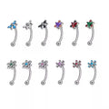 ASTM F136 Titanium Piercing Ear Rook 16G CZ Conch Daith Eyebrow Ring Septum Pierc Helix Stud Labret Women Navel Jewelry
