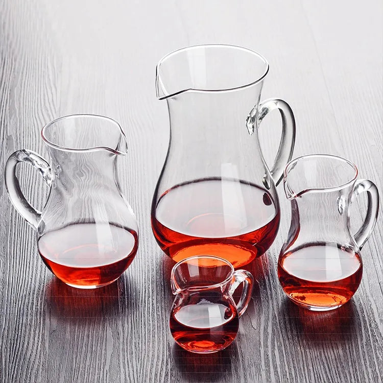 Hxglass Crystal Glass Wine Decanter & Jug Set Hand-blown Classic Style 150-500ml Capacity Household Beverage Dispenser