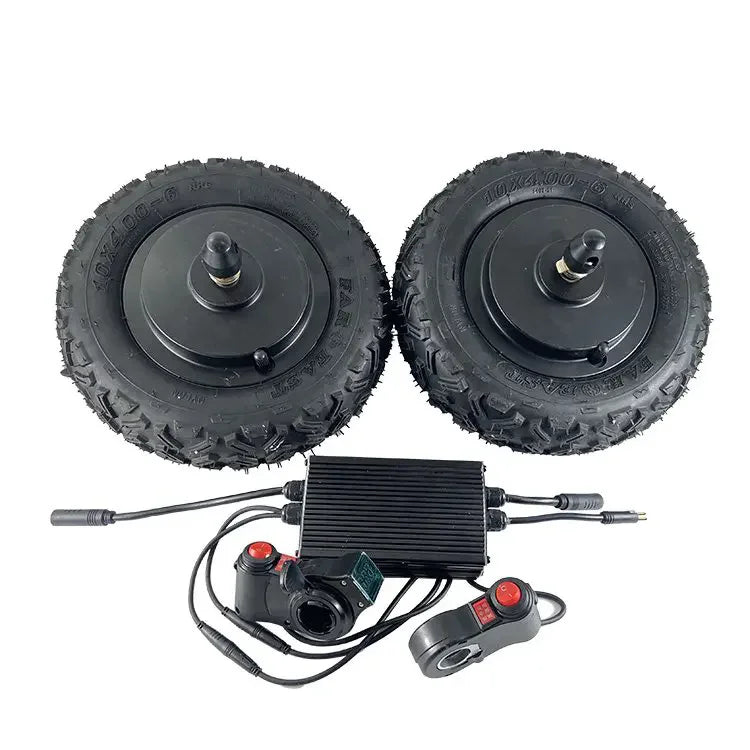 M 10 Inch Slow Speed Heavy Load  Dual Drive 48v 600w Electric Wheelbarrow Kit