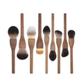 9 PCS Luxury Vegan Makeup Brush Sets with Wooden Handle Private Label for Face Concealer & Shaving Brush