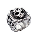 Hot Selling Cheap Making Custom Vintage Gothic Men Stainless Steel Ring Skull