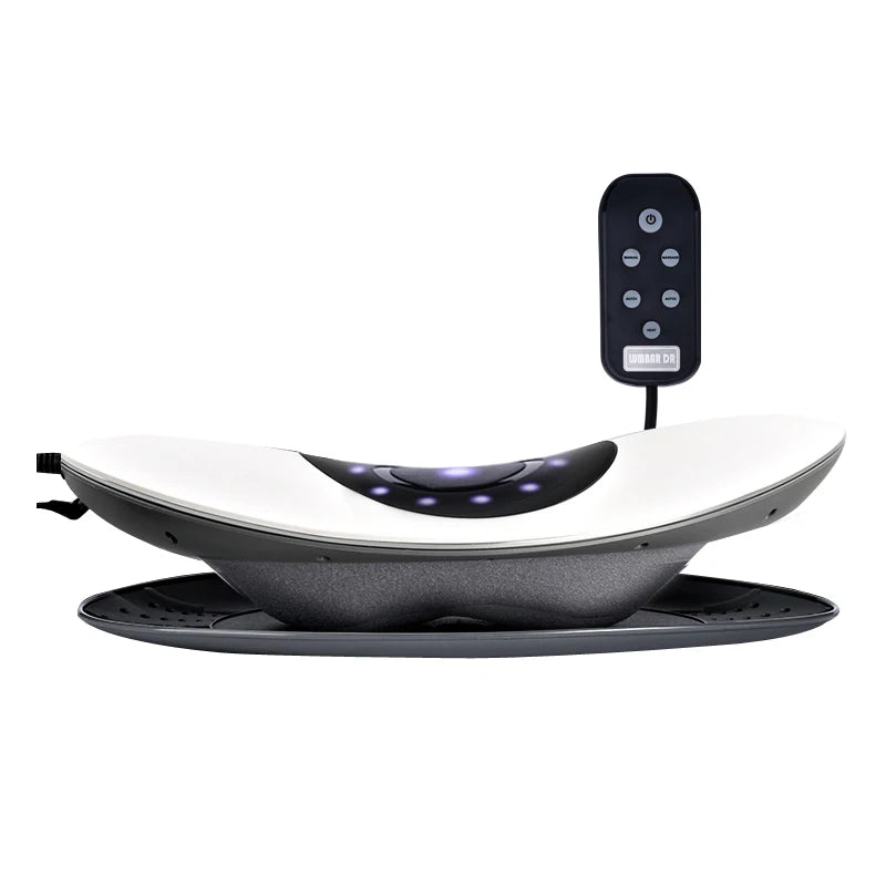 Intelligent Electric Heat Lumbar Traction Massager with Back & Waist Stretcher 15-Minute Cycle