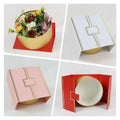 Creative Gold Foil Gift Box Double-Opening Flip-Top Flower Square Surprise Designs for Embossing Matt Lamination Minimum 24pcs