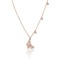 925 Sterling Silver Beautiful Rose Gold Butterfly Necklace Aaa Cubic Zirconia Diamond Perfect Birthday Gift Necklaces Chains