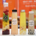 New Design Conical Bottle Disposable Food Grade PET Material Milk Tea Juice Beverage Packaging Bottles