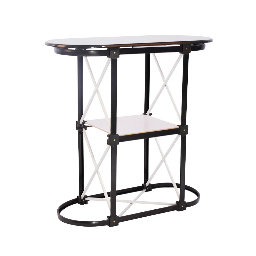 Aluminum Magnetic Pole Exhibition Reception Table Pop Foldable Advertising Display Promotion Counter Plastic Exhibitions