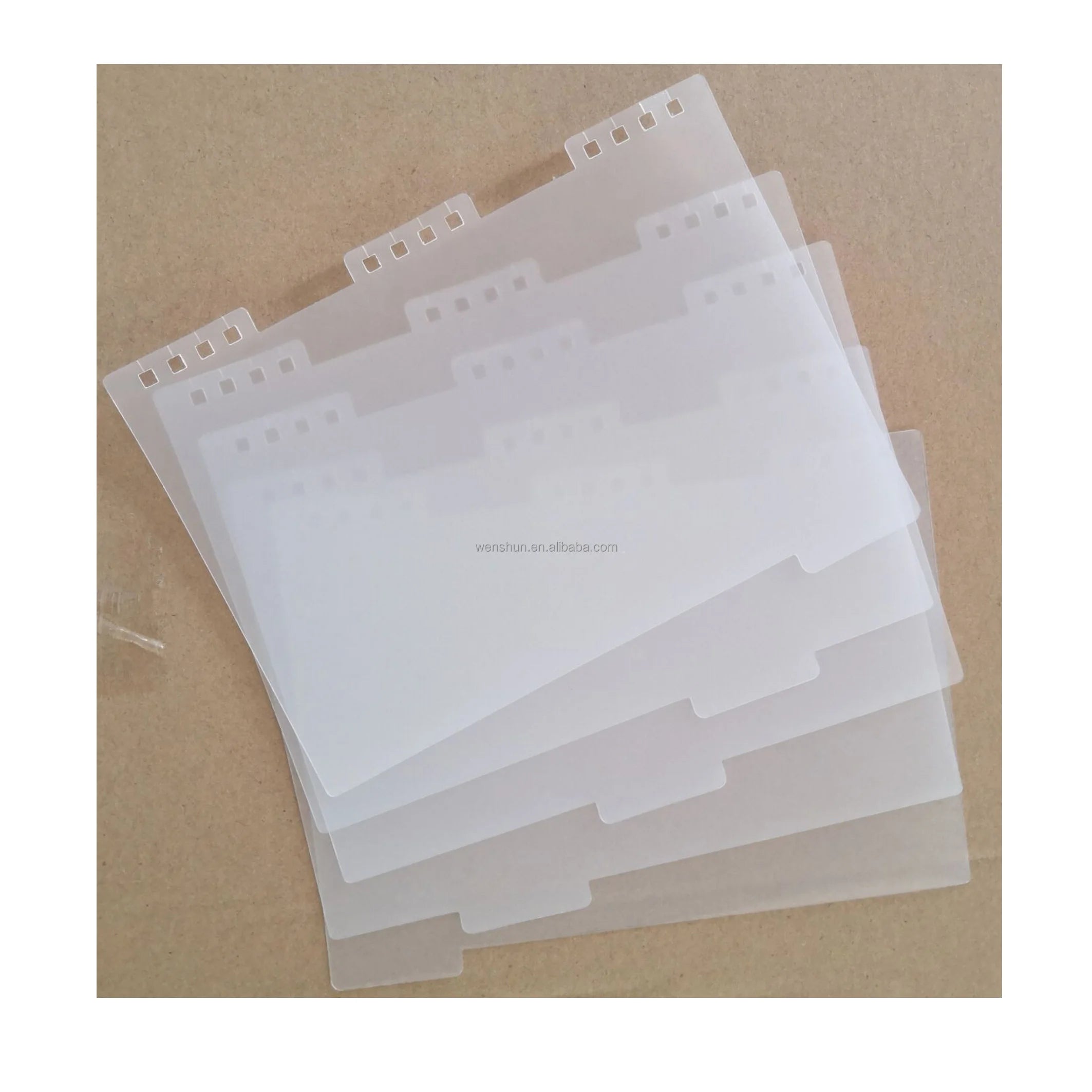 A5 Assorted Colors Disbound Plastic PP Index 5-Tab Divider for Planner