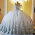 S0243H New Hot Sale Custom One-shoulder Temperament Layered Yarn Fluffy Wedding Dress
