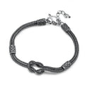 Foxtail Couple Bracelet Real Pure 925 Sterling Silver Men and Women Bracelet Hiphop Retro Braided Bracelet Wedding Accessories