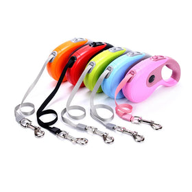 OEM 3m 5m Adjustable Comfortable Pet Leash Custom Logo Heavy Duty Nylon Rope Material Retractable Dog Leash