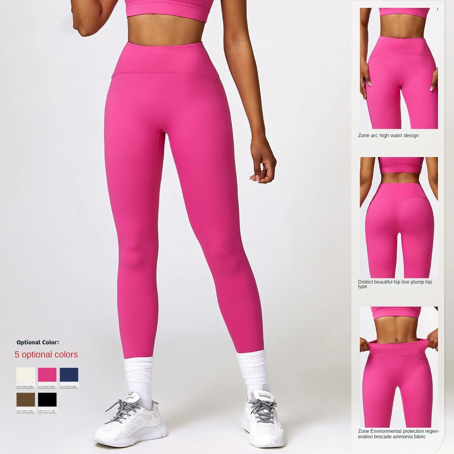 Women's Recycled High Waist Yoga Leggings Recycled Out Running Pants for Women Custom logo Sports Wear Bottoms