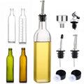 Olive Oil Dispenser Kitchen 500ml Vinegar Cruet Carafe Decanter Clear Glass Cooking Container Oil Dispenser Bottle with Pourers