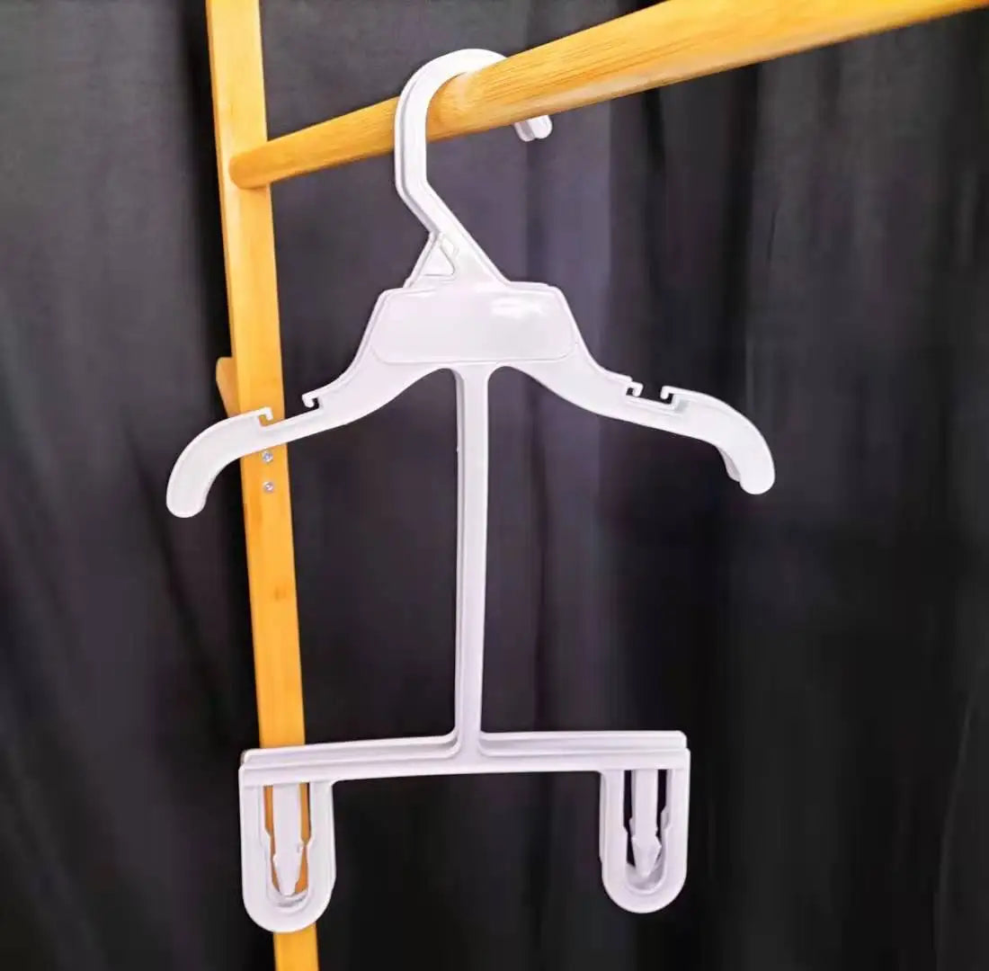 Wholesale Children's PP Plastic Hanger 2pcs Set Anti-Slip Multifunctional Injection-Molded Save Wardrobe-Friendly Clothes Tools