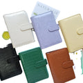 Wholesale 6 Ring PU Leather Cover A6 crocodile Patter Budget Binder Money Saving Notebook Planner Cash Card Binder in Bulk