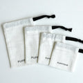 PUPPYSEW White  Cotton  Bag Jewelry Pouches  Canvas Drawstring  Bag Jewelry Drawstring Bag custom logo