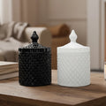 Wholesale Empty Luxury Wedding Decoration Glass Jar Glass Candle Jar With Lid for Home Decoration