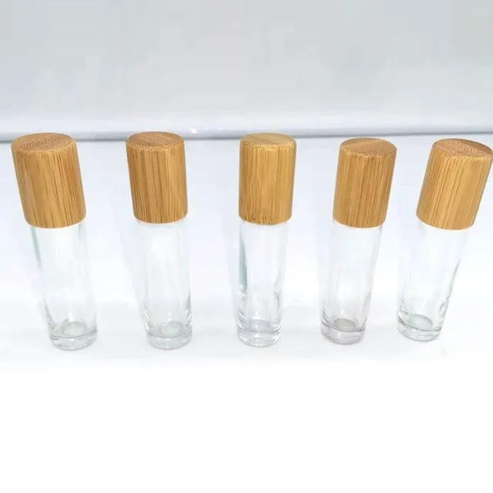 16mm Roll-on Bottle Cap Only Bamboo Cover for Eye Cream Perfume Lip Oil Roller Bottle