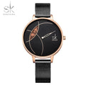 SHENGKE Hot Sale Custom Logo Stainless Steel Luxury Hand Watch Hollow Out Quartz Wristwatch Lady Brand Wrist 2024 Trending
