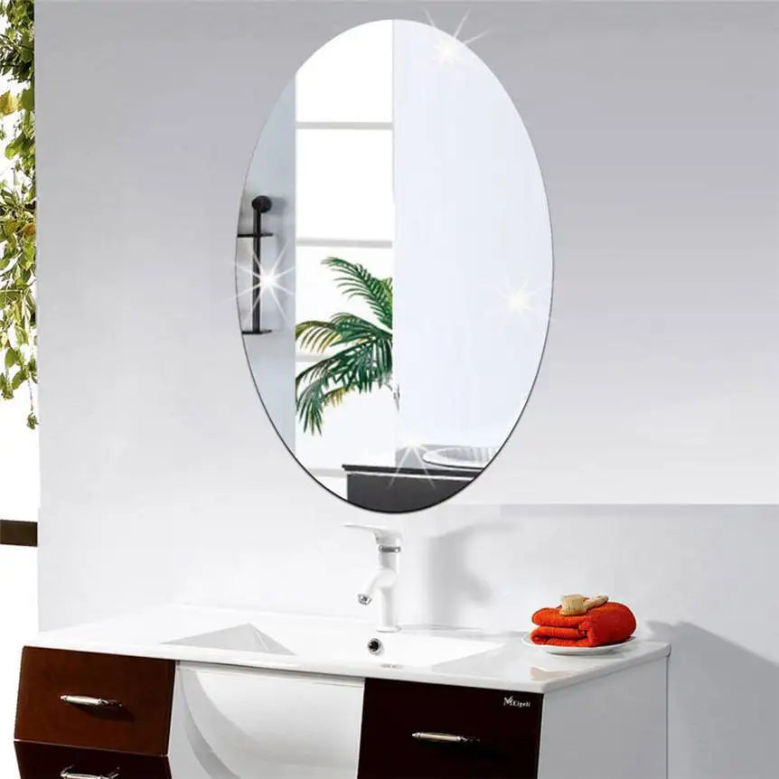 Modern Design Frameless Large Unbreakable Flexible Self-Adhesive Acrylic Wall Mirror Home Bedroom Decorative Sticker