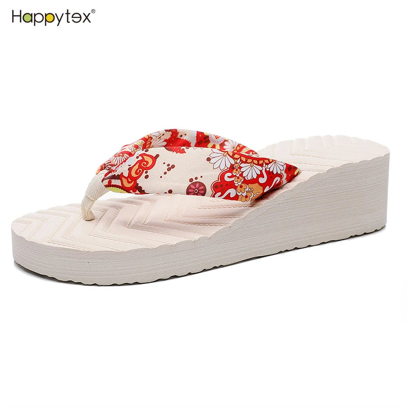 Wholesale Summer Fashion Bohemia Women Sandals Light Weight Anti Slip Comfortable Custom Flip-Flops Slippers Outdoor Beach