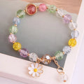 Wholesale Fashion Daisy Flower Beads Bracelets Elastic Beads Bracelet for Women W110602215
