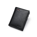 Personalized Credit Card Holder Rfid Blocking Mini Zipper Pocket Slim Wallet for Men Custom logo