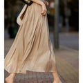 Bright Silk Pearlescent Flower Bun Large Swing Skirts Women's Veil Long Skirt New Fashion Design Lantern Umbrella Skirt MegaBDM