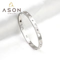 Ason New Fashion Customized Jewelry Stainless Steel Bracelet Heart-shaped Hollow Hard Bracelet