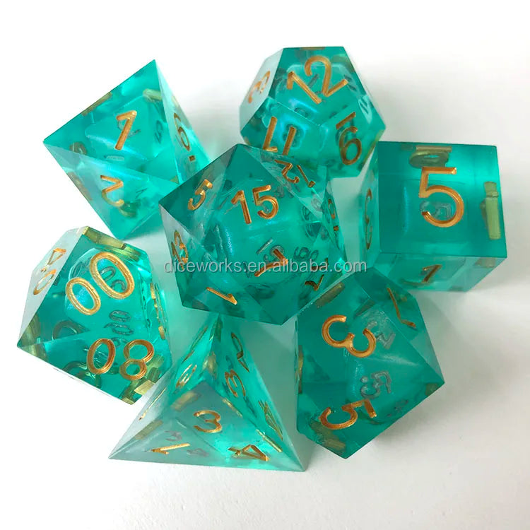 Sharp Edge Polyhedral Mini Dice Set Resin Dice Collection