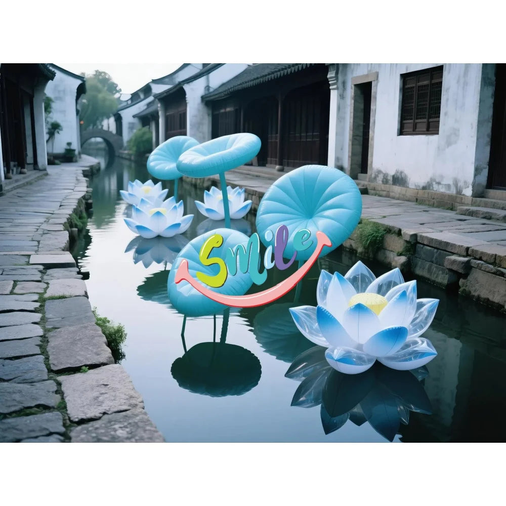 Customized Size Outdoor Inflatable Flower Advertising Model Giant Flower Inflatable Lotus for Events Decoration