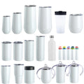 Vacuum Flask Thermos Flask Vacuum Bottle Blank StraightSkinny Stainless Steel 18/8 Tumbler With Duo Lids