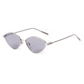 Cross-border Retro Trendy Metal Small Frame Womens Sunglasses Men Fashion Cat Eye Irregular Glasses Tinted Lenses